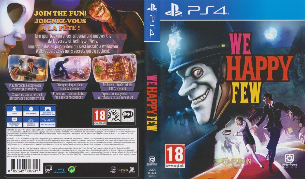 We Happy Few Deluxe Edition box art for Playstation 4